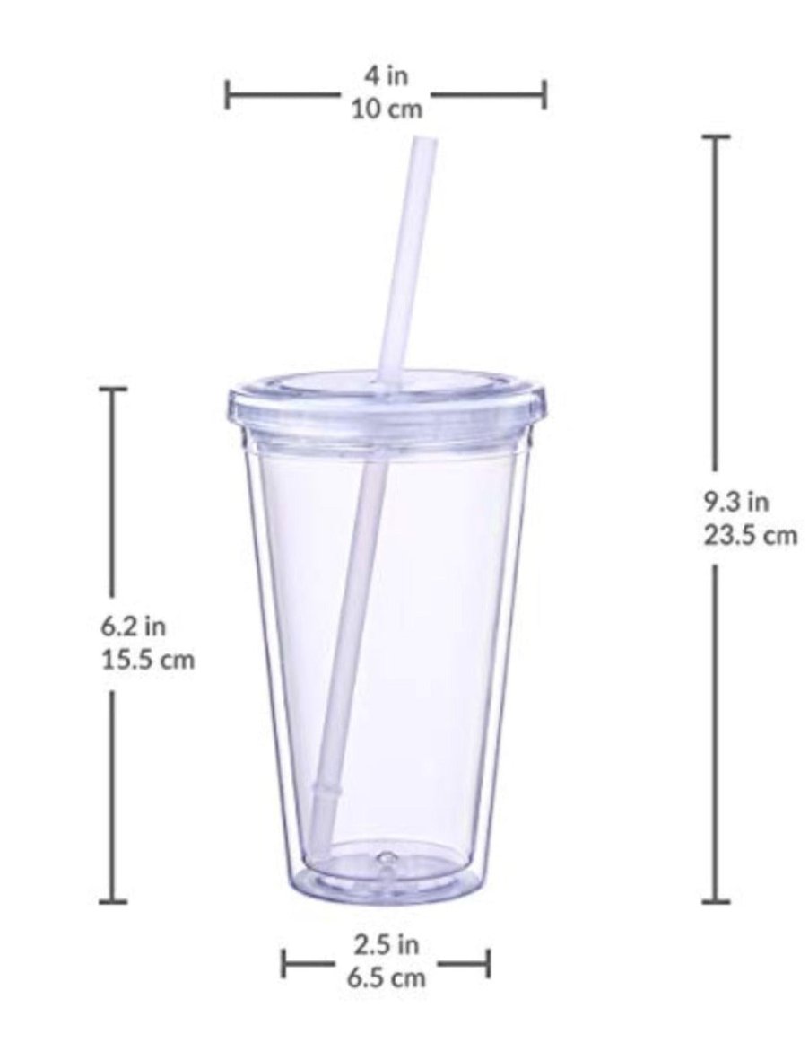 Double Wall Acrylic Tumbler 16 oz