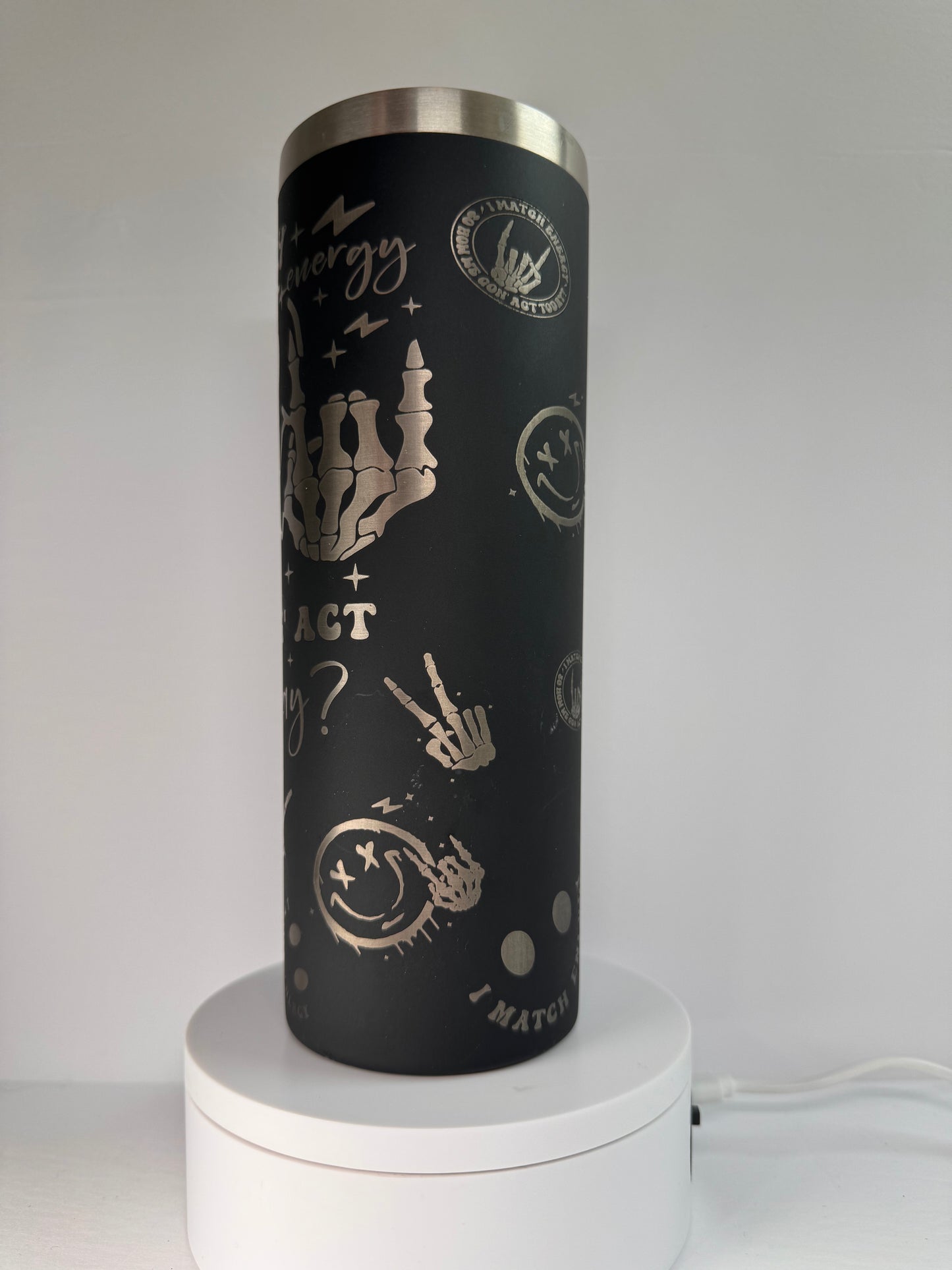 Laser Engraved Tumbler 20 oz (Black, Lavender, Navy, Pink)