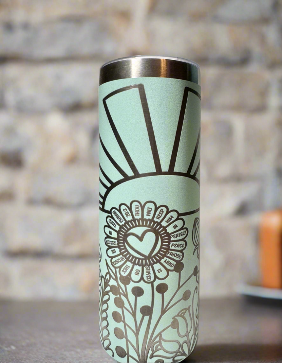 Laser Engraved Tumbler 20 oz (Sea Green, Pink, Lavender)