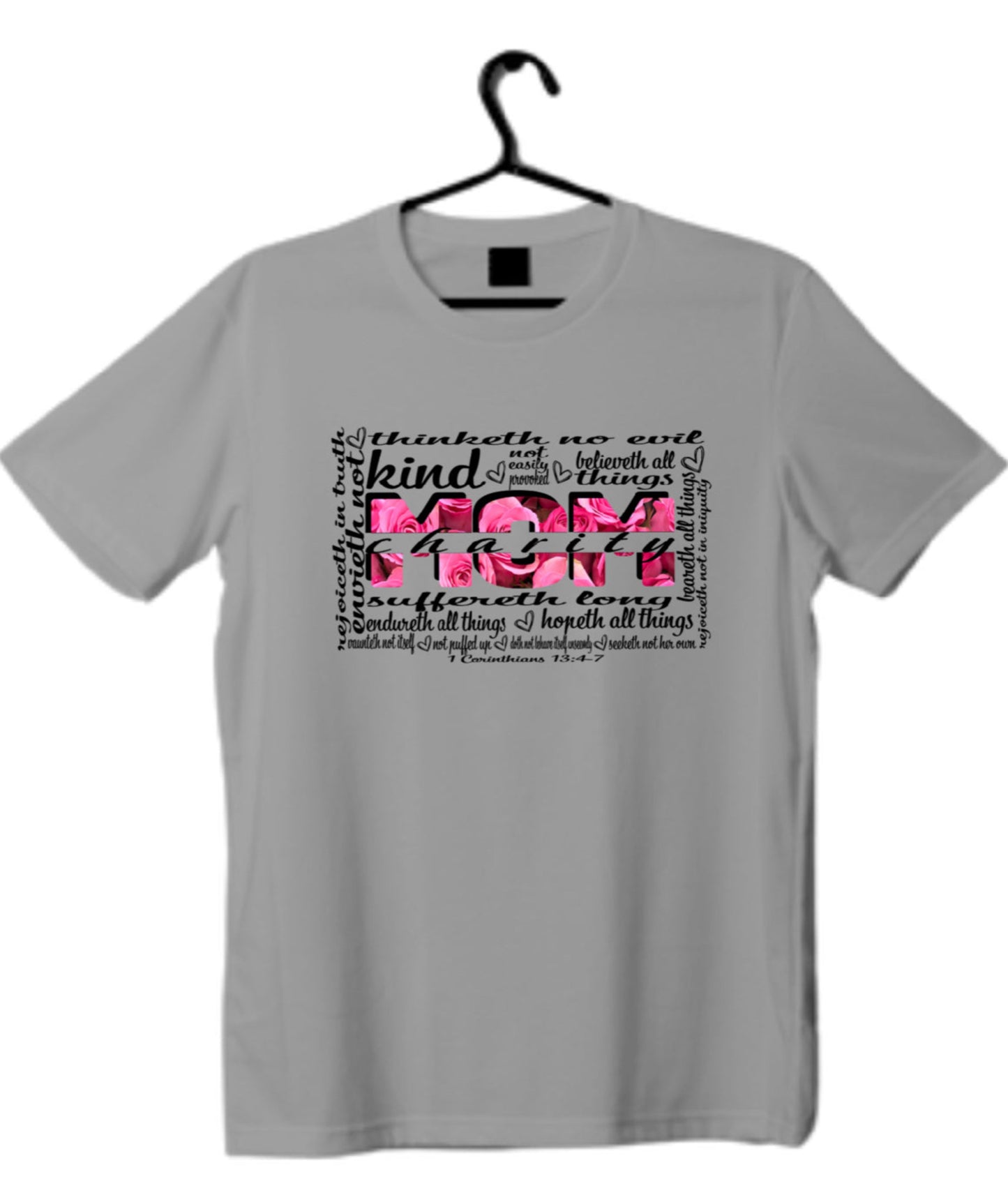 Graphic T-shirt (White, Pink, Grey)