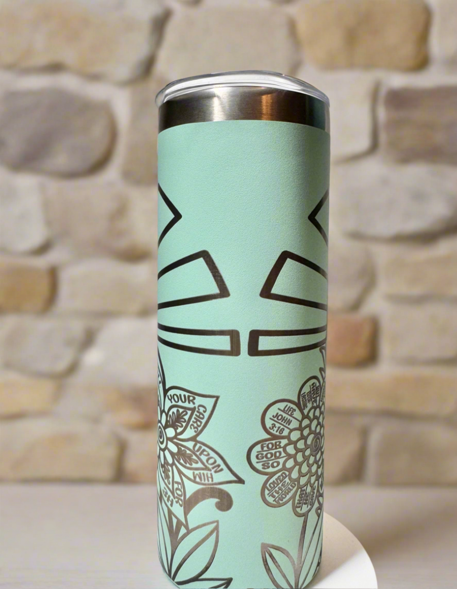 Laser Engraved Tumbler 20 oz (Sea Green, Pink, Lavender)