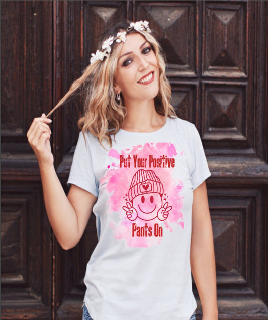 Graphic T-shirt (Pink, Black, White)