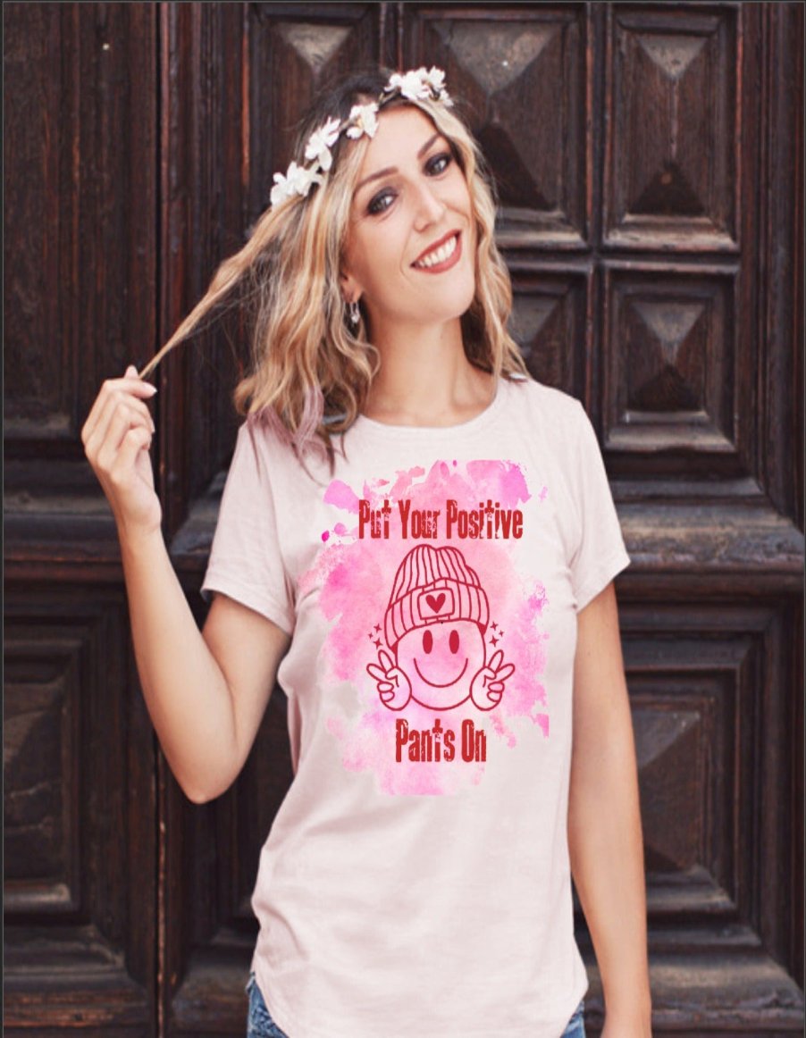 Graphic T-shirt (Pink, Black, White)