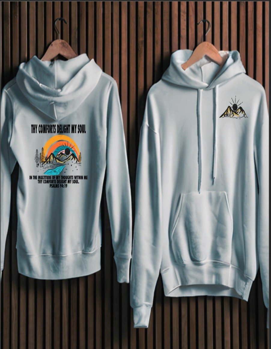 Graphic Hoodie (Grey & White)