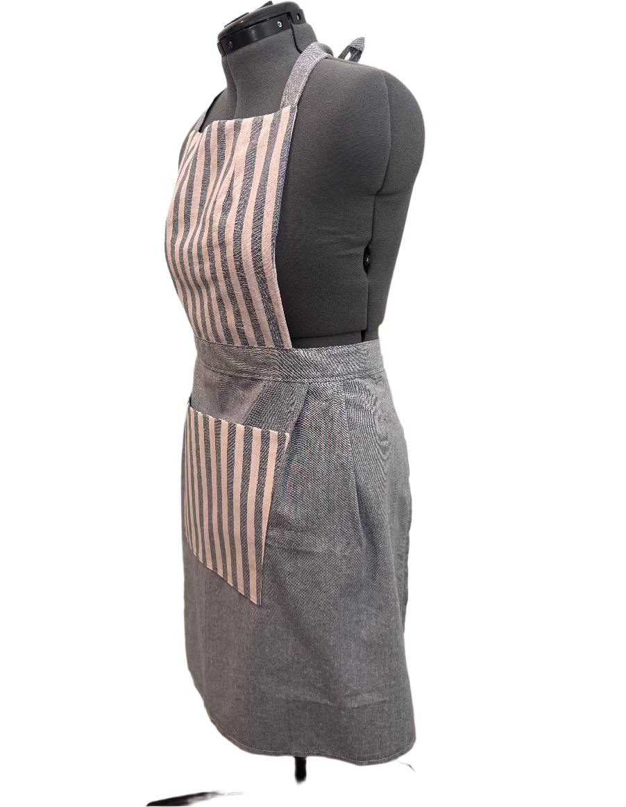 Classic Apron (Denim & Stripes)