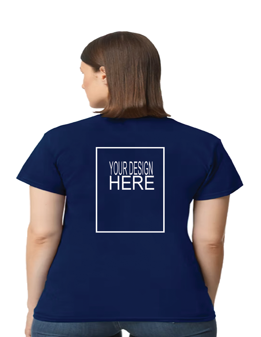 Customized Crewneck With Back Center Logo Extended Sizes
