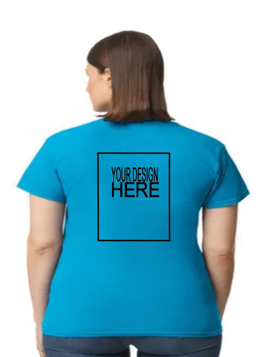 Customized Crewneck With Back Center Logo Extended Sizes