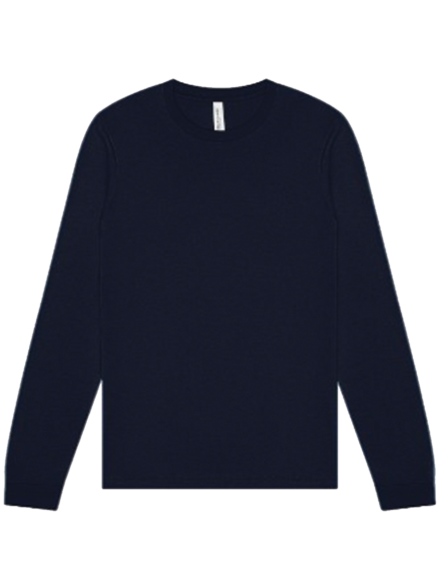 Bella Canvas Long Sleeve Crewneck With Printed Front Center Logo