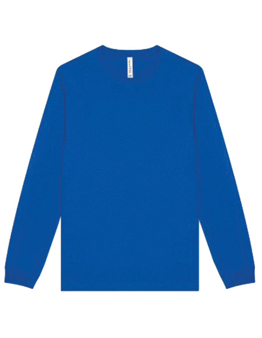 Bella Canvas Long Sleeve Crewneck With Printed Front Center Logo