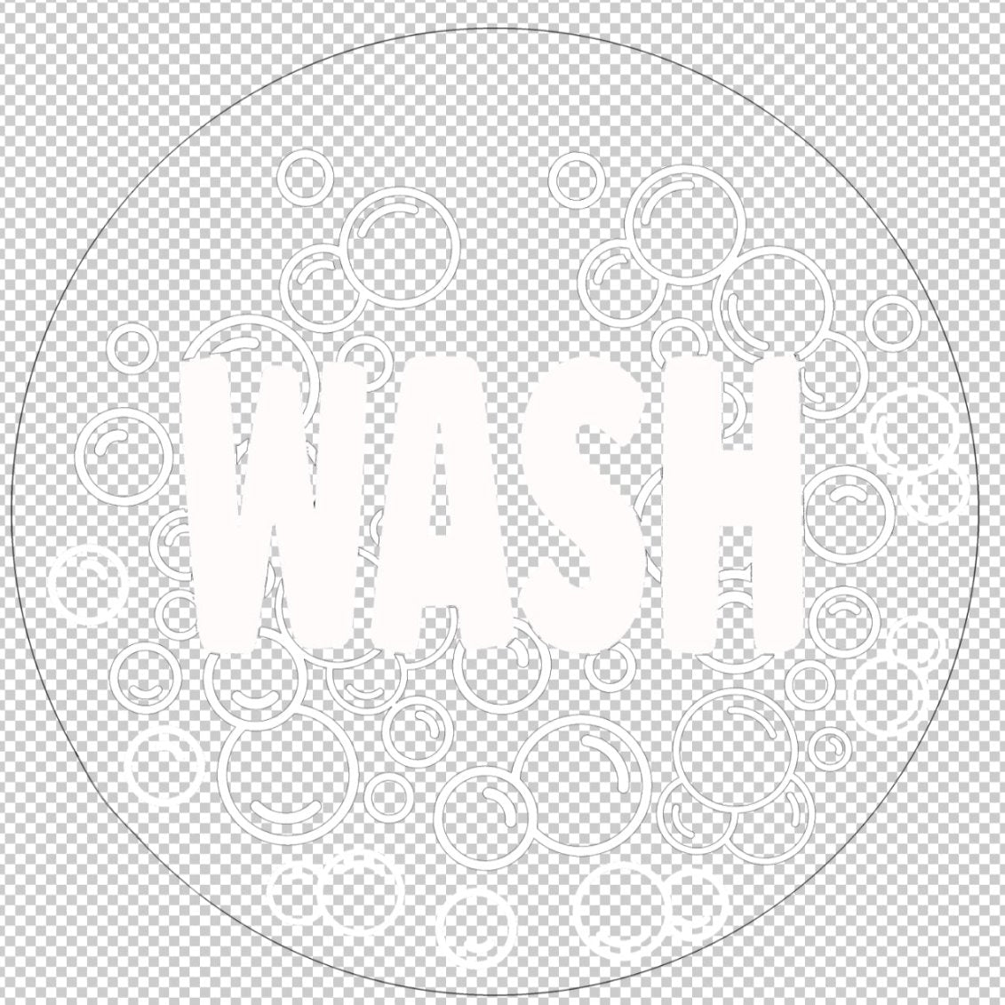 Washing Machine Window Decal 12x12